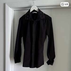 Givenchy Black Top with Red Accents